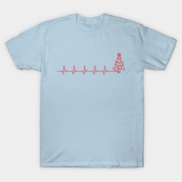 ECG XMAS T-Shirt by INLE Designs